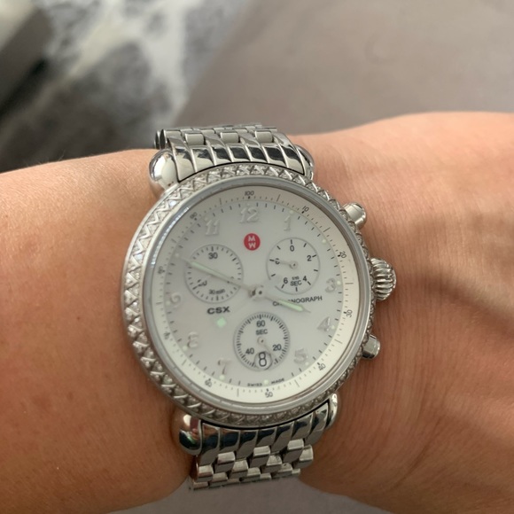 Michele CSX 36 Diamond Bezel Chronograph Watch - Picture 6 of 17